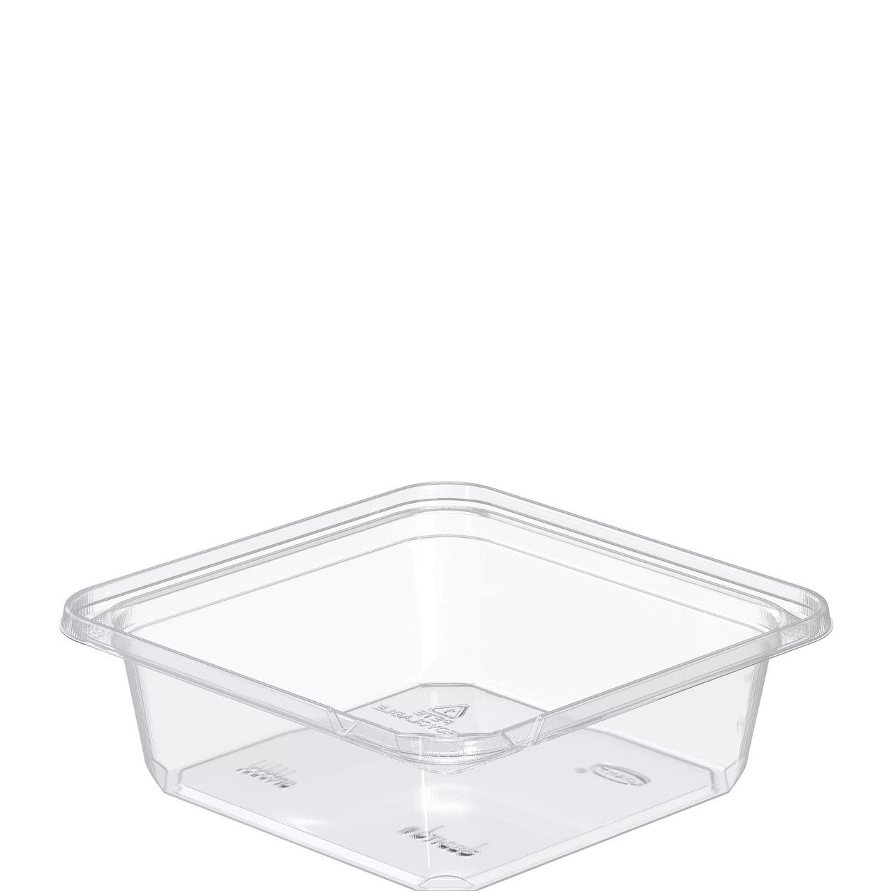 Dart® TamperGuard™ Deli Container Base 24 OZ PET Clear Square 75 Count/Pack 4 Packs/Case 300 Count/Case