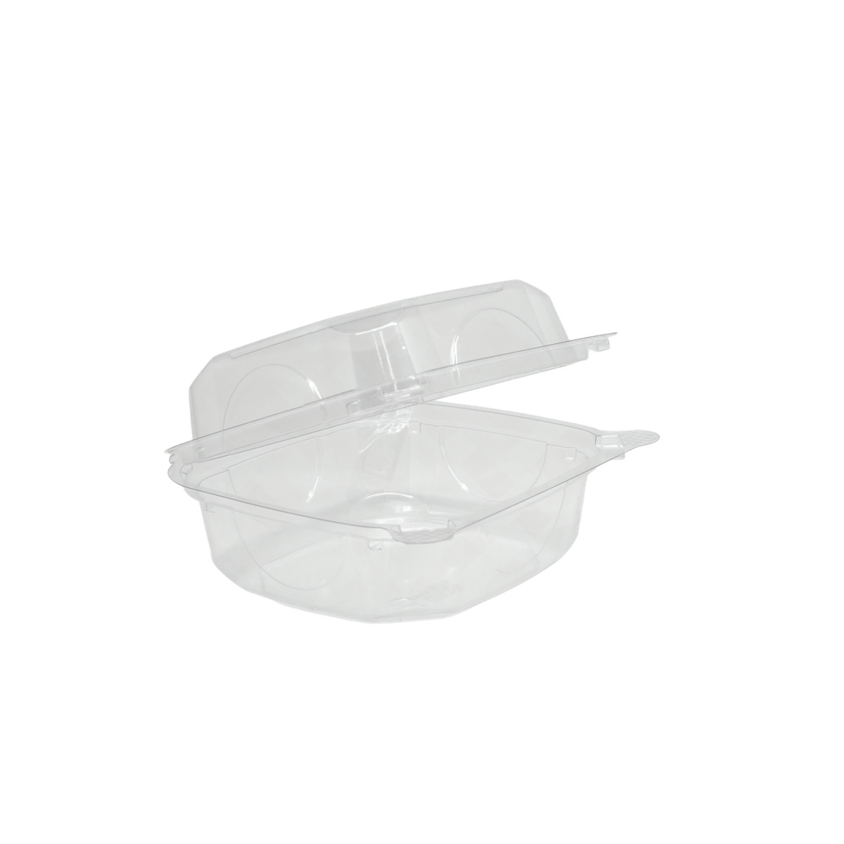 Take-Out Container Hinged 6X6 IN RPET Clear 200/Case