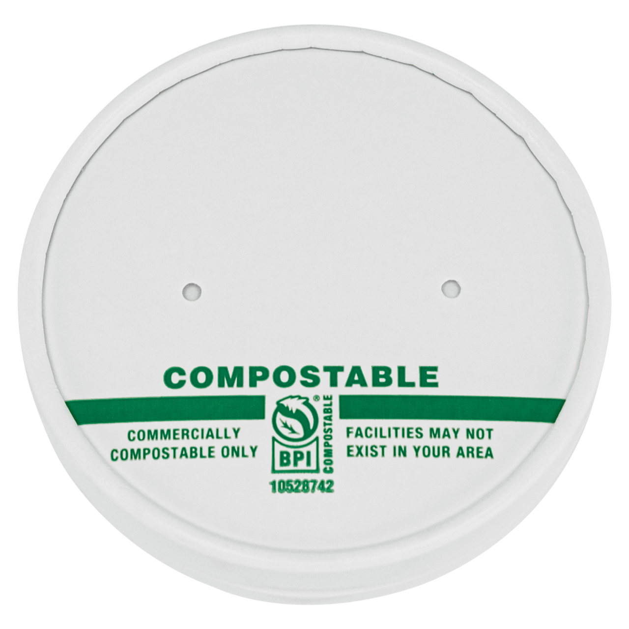 Planet+® Lid PLA Paper White For 8 OZ Food Container Laminated 500/Case