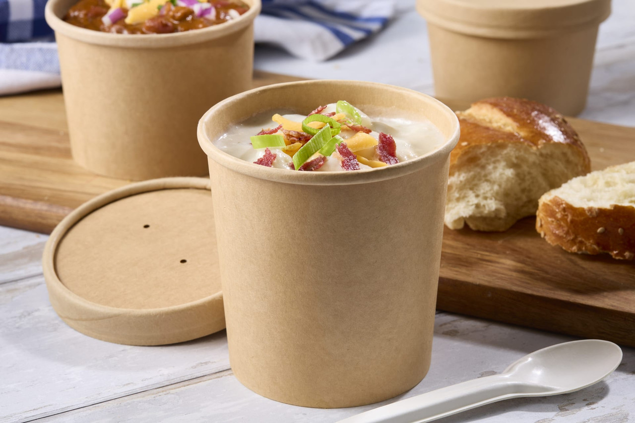 Soup Food Container 16 OZ Paper 500/Case