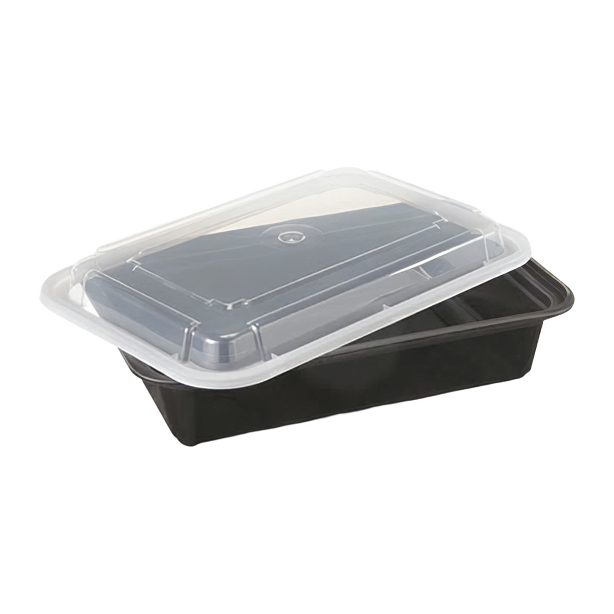Take-Out Container Base 7X5 IN Plastic Black Rectangle 150/Case