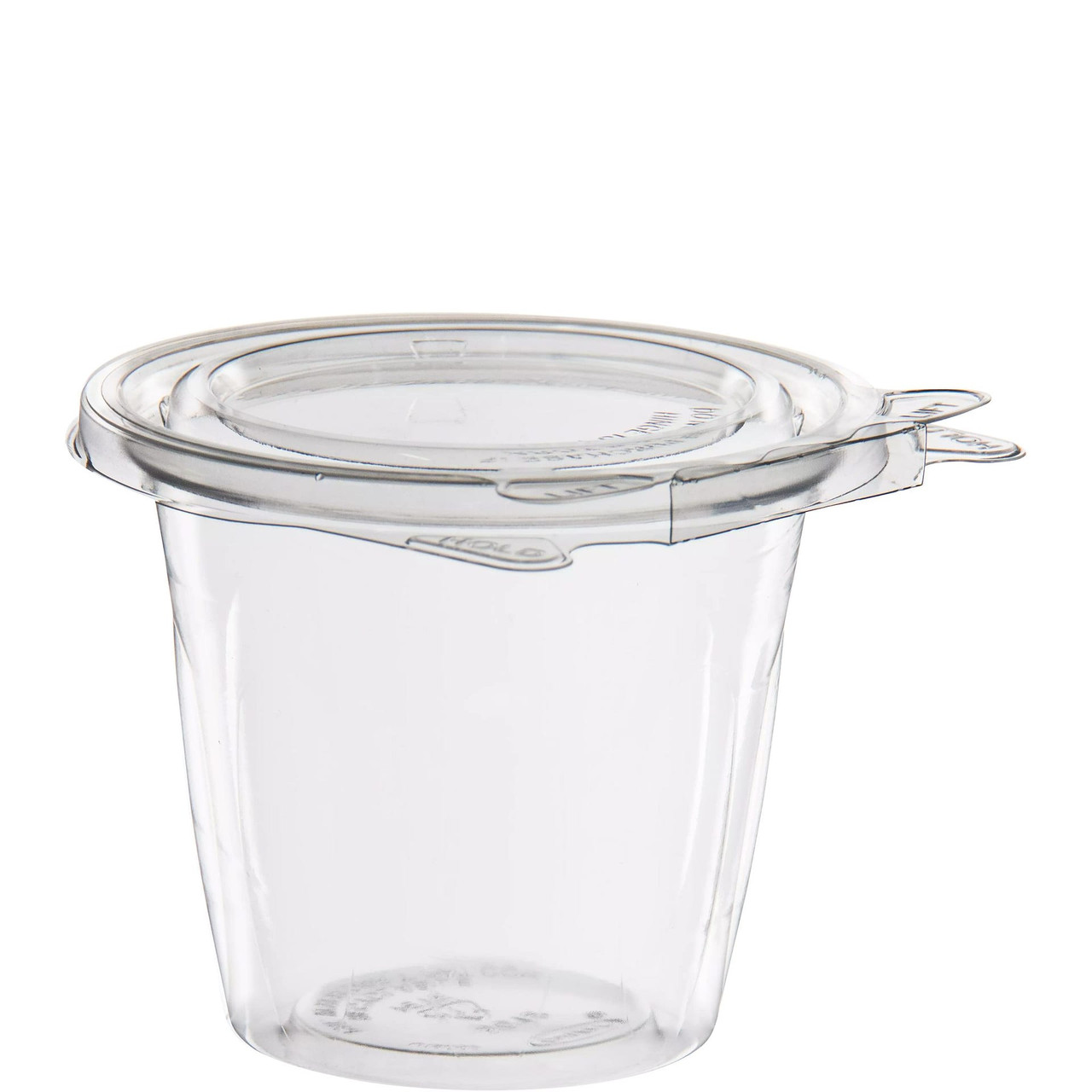 Dart® Safeseal™ Snack Deli Container Hinged With Flat Lid 12 OZ PET Clear 64 Count/Pack 4 Packs/Case 256 Count/Case