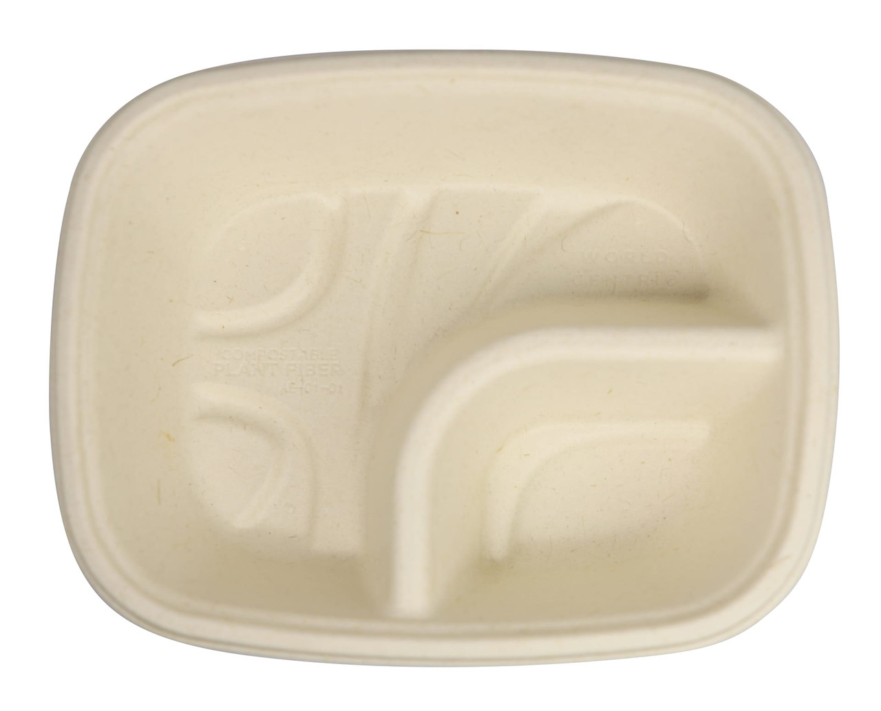 Nacho Take-Out Tray 7X5X1.5 IN 2 Compartment Pulp Fiber 600/Case