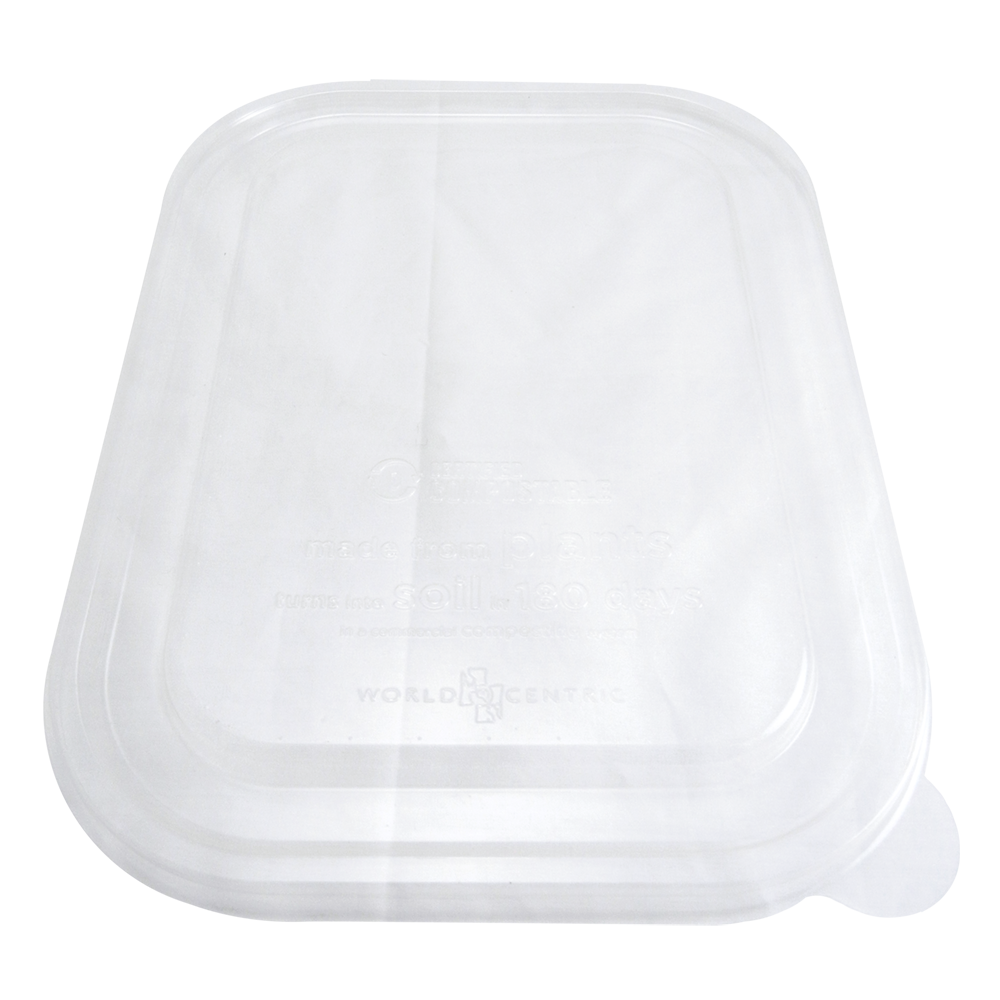 Lid Dome 10.2X7.8X0.5 IN PLA Clear Rectangle For Tray 400/Case