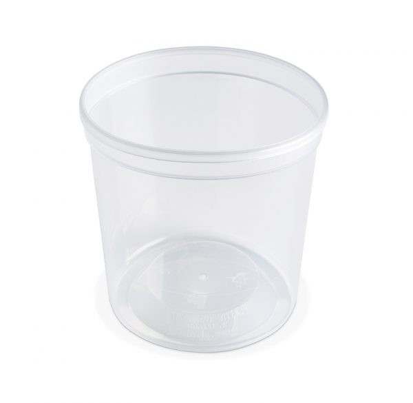 Value Line Deli Container Base 24 OZ PP Clear Round 500/Case