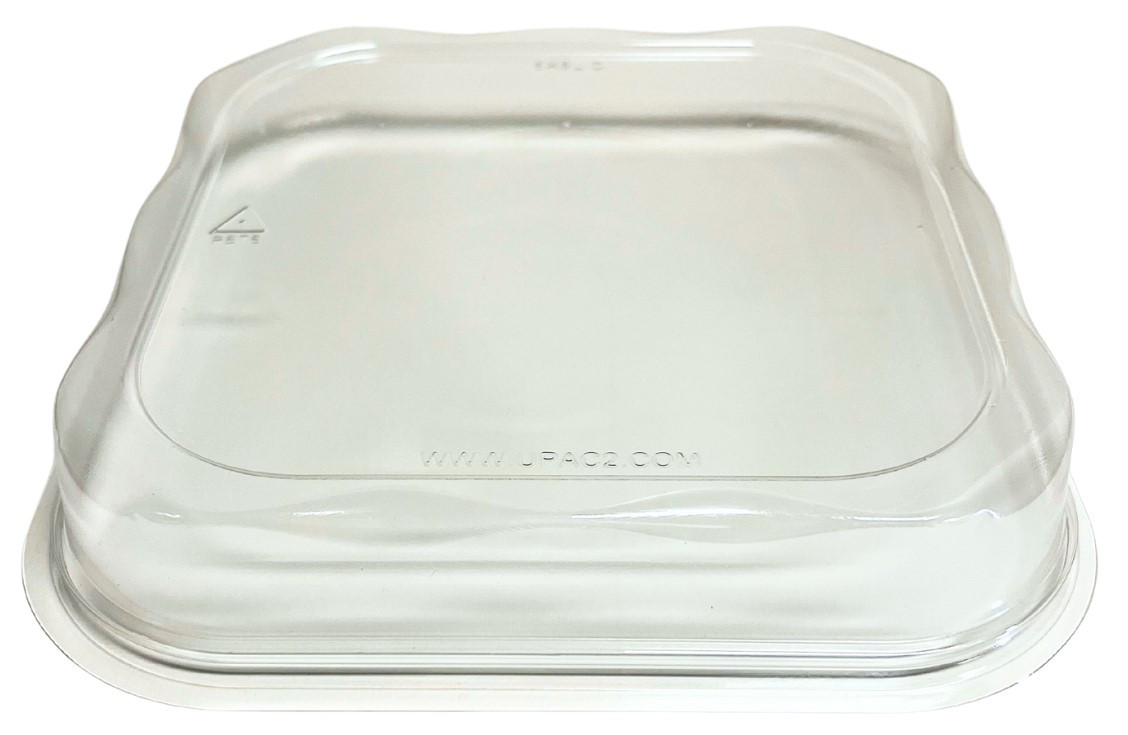 Lid Dome 8X8 IN PET Clear Square For Container 250/Case