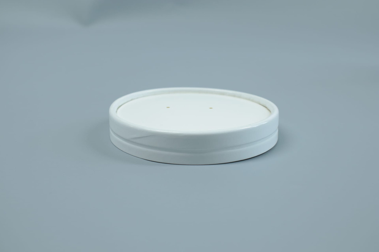 Victoria Bay Lid Paper White For 8-12-16 OZ Food Container Vented 1000/Case