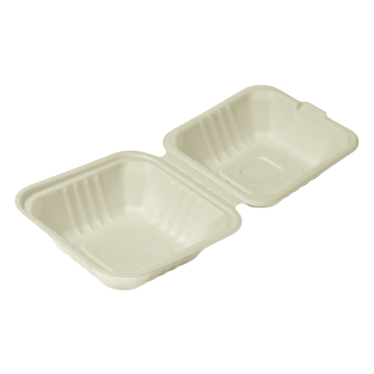 Victoria Bay Take-Out Container Hinged 6X6 IN Plant Fiber Brown Square 400/Case