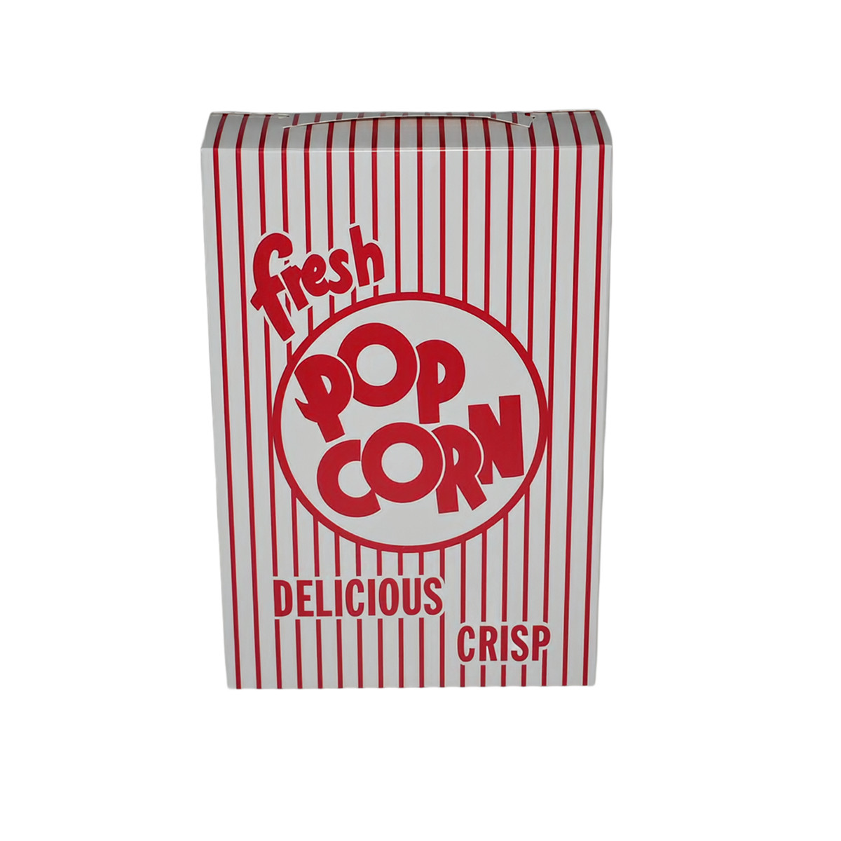 Victoria Bay Popcorn Take-Out Box Fold-Top 6.5X2.563X9.675 IN Paperboard Red White 250/Case