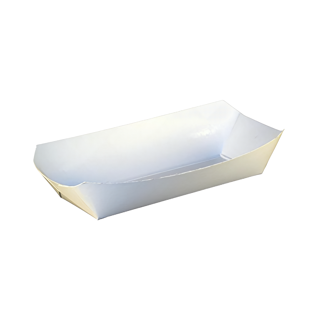 Victoria Bay Hot Dog Food Tray 7 IN Paper White Rectangle 1000/Case