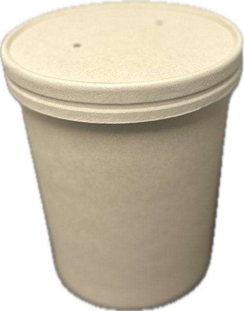 Victoria Bay Food Container Base & Lid Combo 32 OZ Paper Kraft Round 250/Case