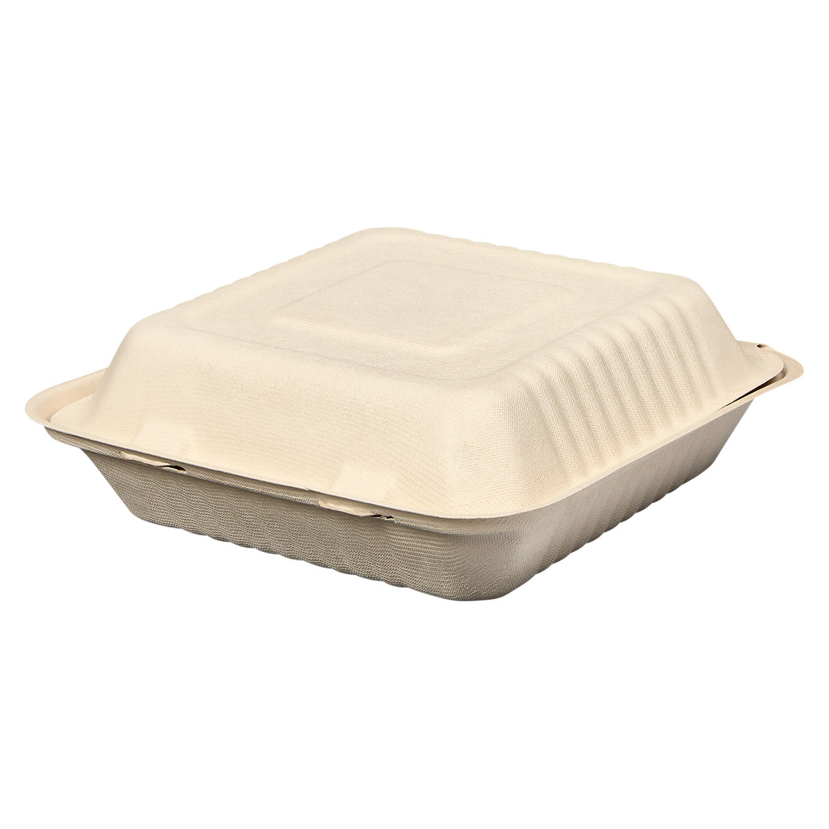 Victoria Bay Take-Out Container Hinged 9X9 IN Plant Fiber Brown Square 200/Case