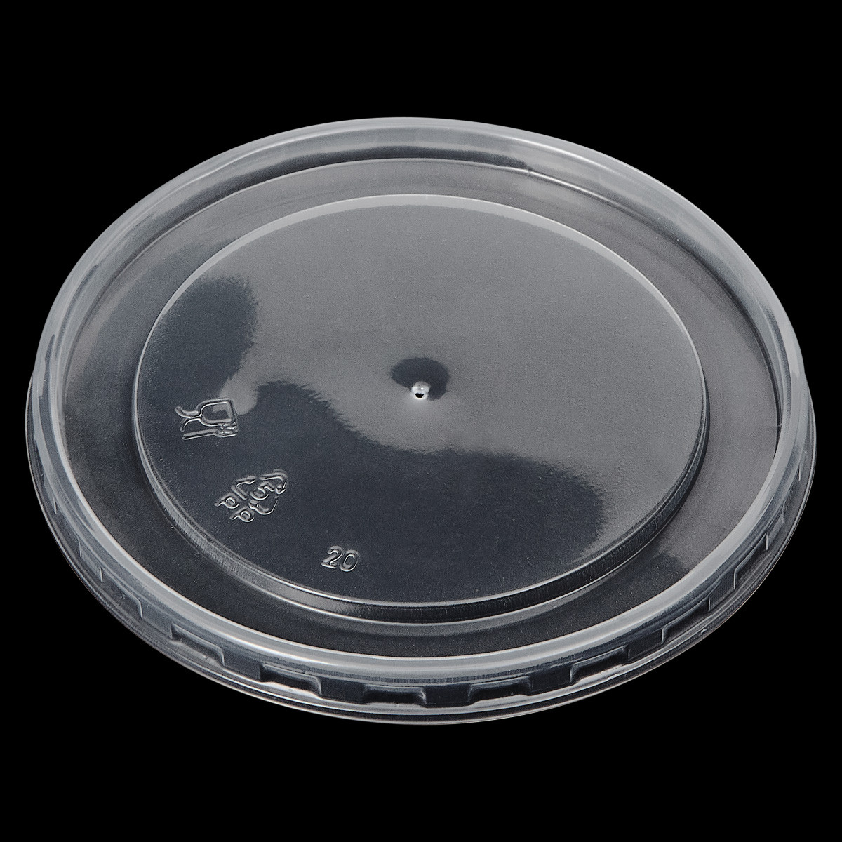 Victoria Bay Lid PP Translucent For 16-32 OZ Squat Container High Heat Vented 500/Case