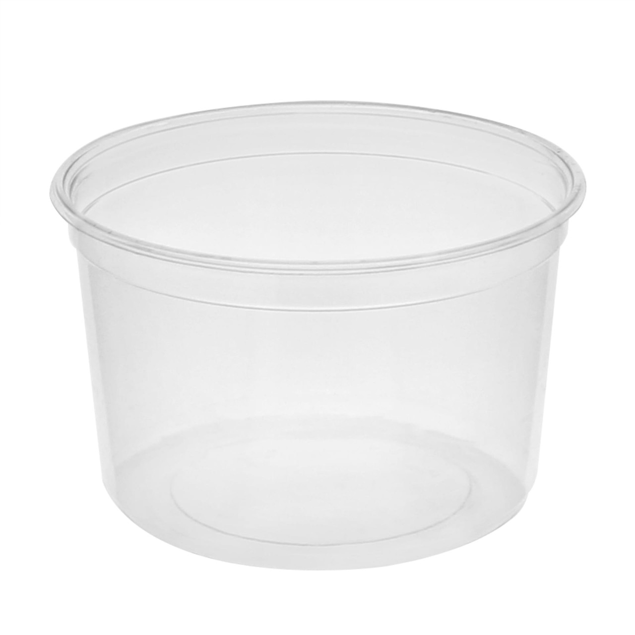 Deli Container Base 16 OZ PET Clear Round 1000/Case