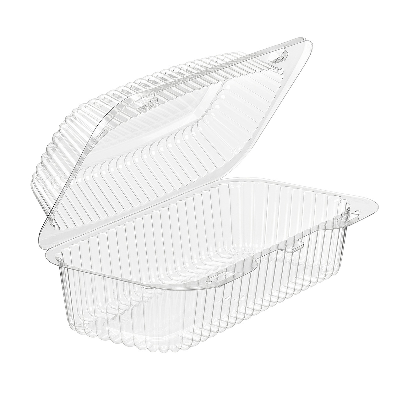 Essentials Hoagie & Sub Take-Out Container Hinged With Dome Lid 8.8125X4.875X3.1875 IN RPET Clear Rectangle Bar Lock 300/Case