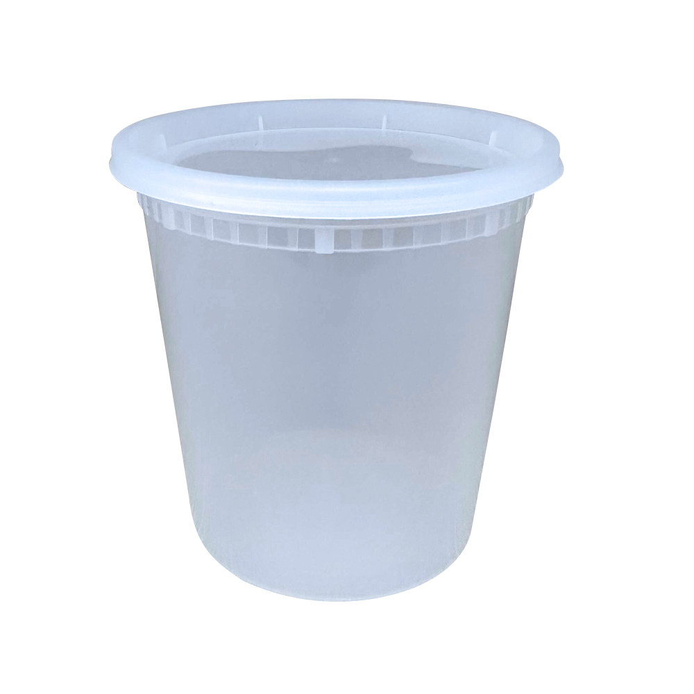 Victoria Bay Deli Container Base & Lid Combo 24 OZ PP Clear Round 240/Case