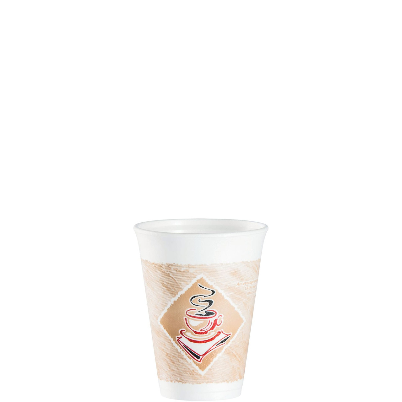 Dart® ThermoGlaze® Cup Insulated 12 OZ EPS Multicolor Café G Stock Print 20 Count/Pack 50 Packs/Case 1000 Count/Case