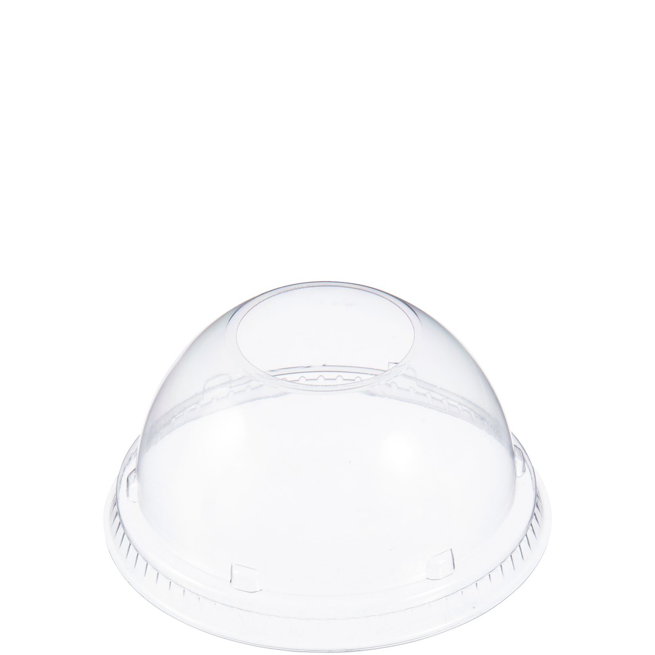 Dart® Lid Dome 3.9X1.9 IN OPS Clear For 12-24 OZ Cup With Hole 50 Count/Pack 20 Packs/Case 1000 Count/Case