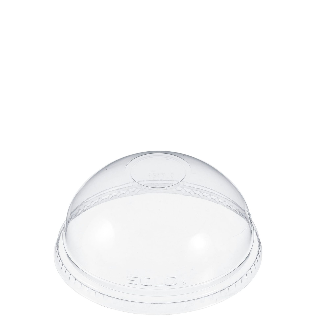 Dart® Lid Dome 3.993X1.849 IN PET Clear For 5.5-26 OZ Cold Cup No Hole Freezer Safe 100 Count/Pack 10 Packs/Case