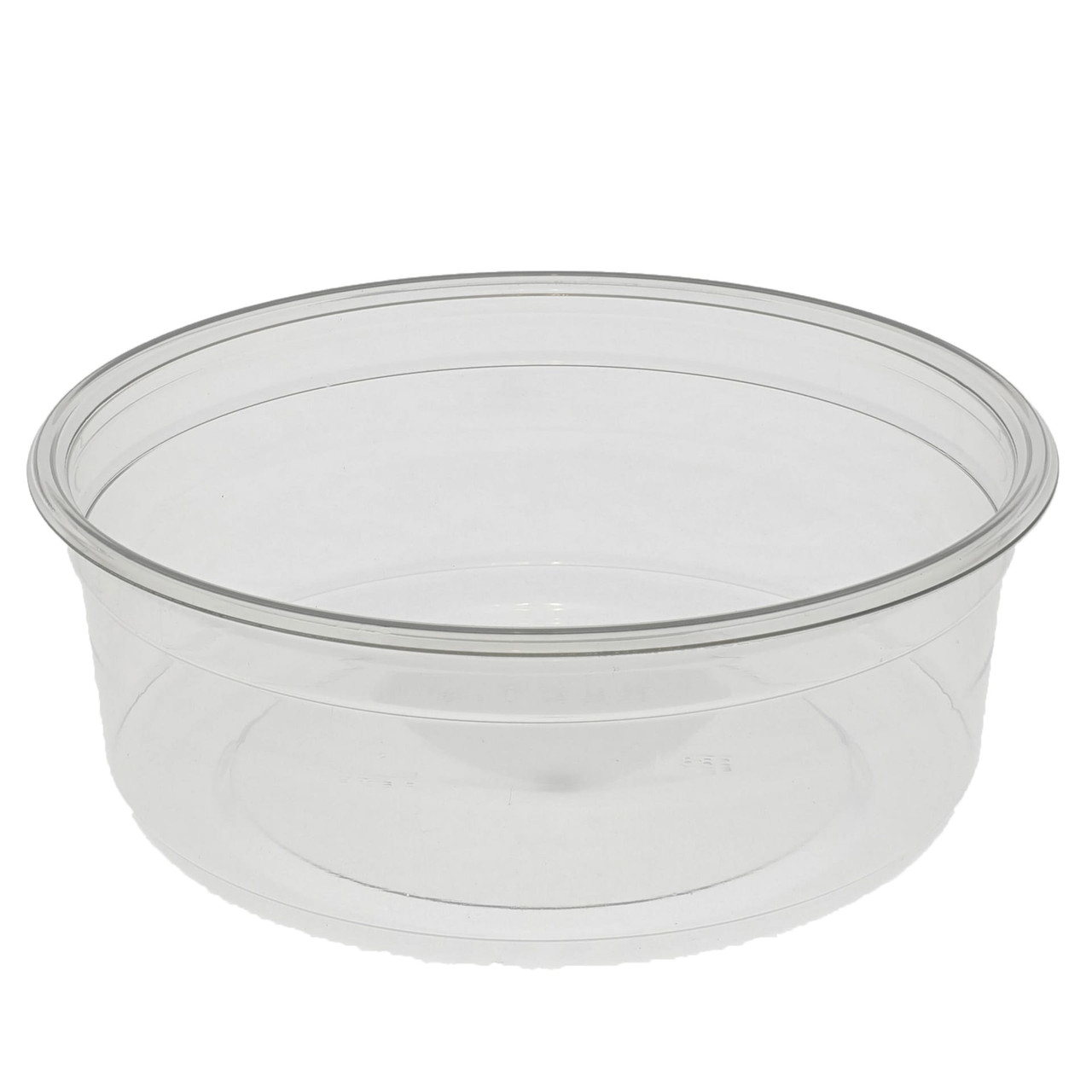 Deli Container Base 8 OZ PET Clear Round 500/Case