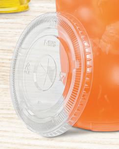 Victoria Bay Lid Flat 90MM PLA Clear For 12 FLOZ Cup Straw Slot 50 Rolls/Sleeve 20 Rolls/Case