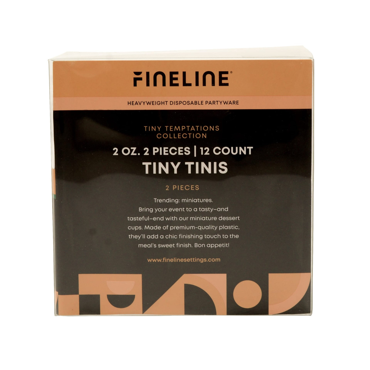Tiny Temptations Tiny 'Tini Cup Martini 2 OZ Plastic Clear 120/Case