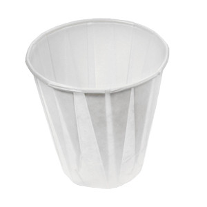 Cup Water Pleated 4 OZ Paper 2500/Case
