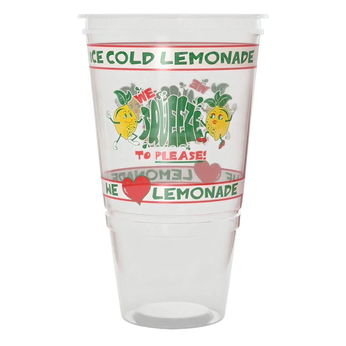 Cup & Lid Combo 32 OZ PET Clear We Squeeze to Please 540/Case