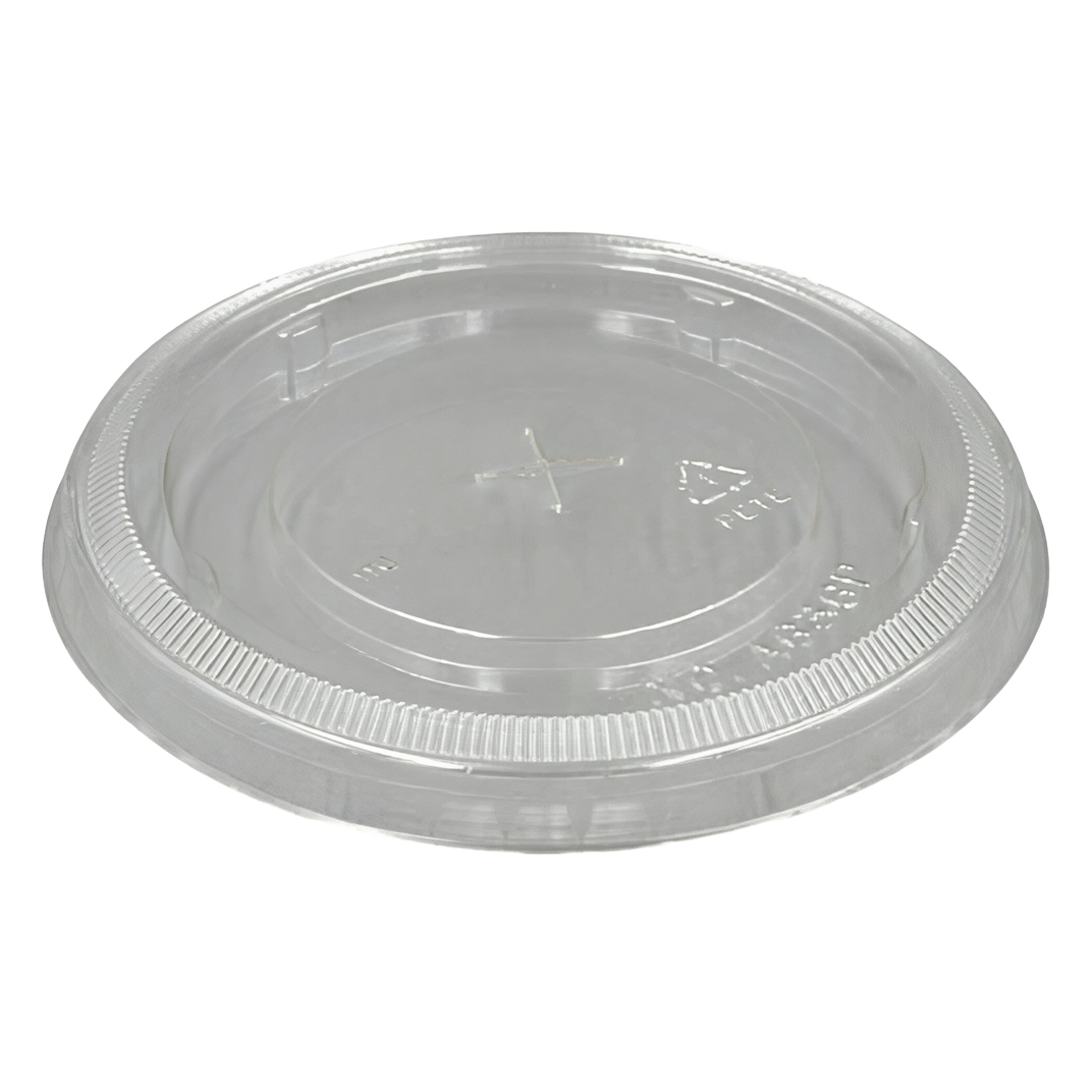 Lid Flat Plastic Clear For 32 OZ Cup With Hole 500/Case