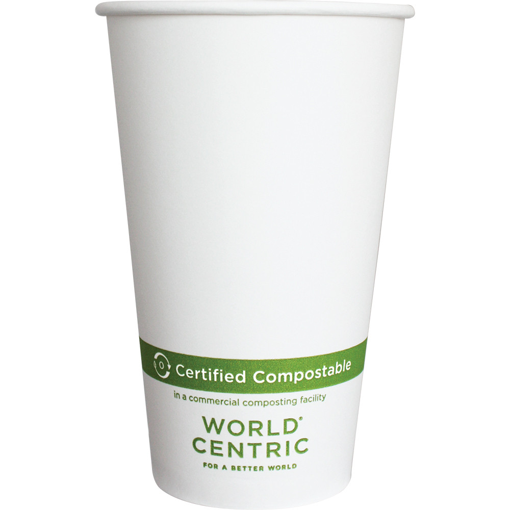 Hot Cup 20 OZ PLA Paper White 1000/Case