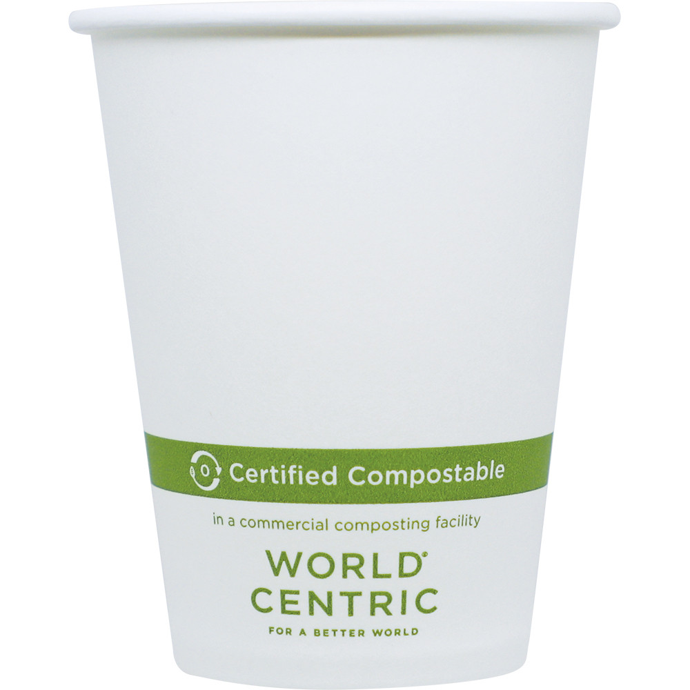 Hot Cup 8 OZ Paper PLA White 1000/Case