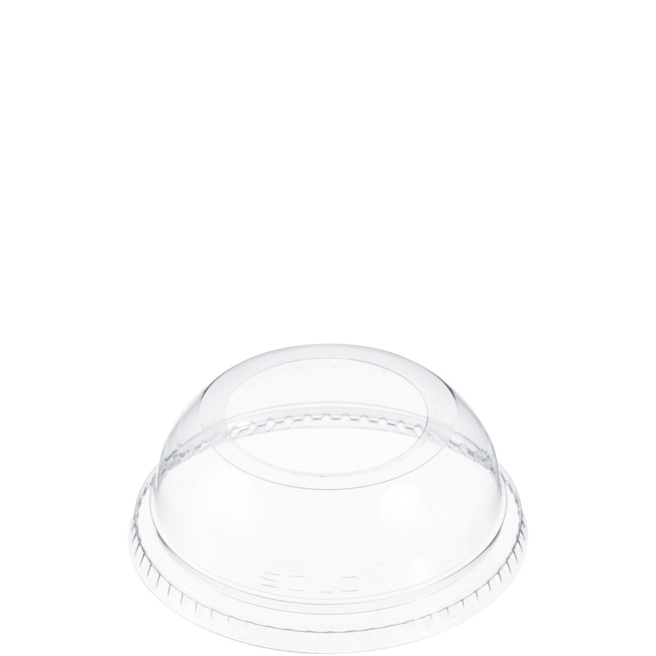 Dart® Lid Dome 3.778X1.385 IN PET Clear For 5-20 OZ Cold Cup With Hole Freezer Safe 100 Count/Pack 10 Packs/Case