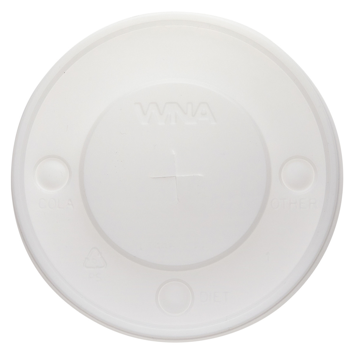 WNA Lid Flat PET Translucent For Cup With Hole Identification 600/Case