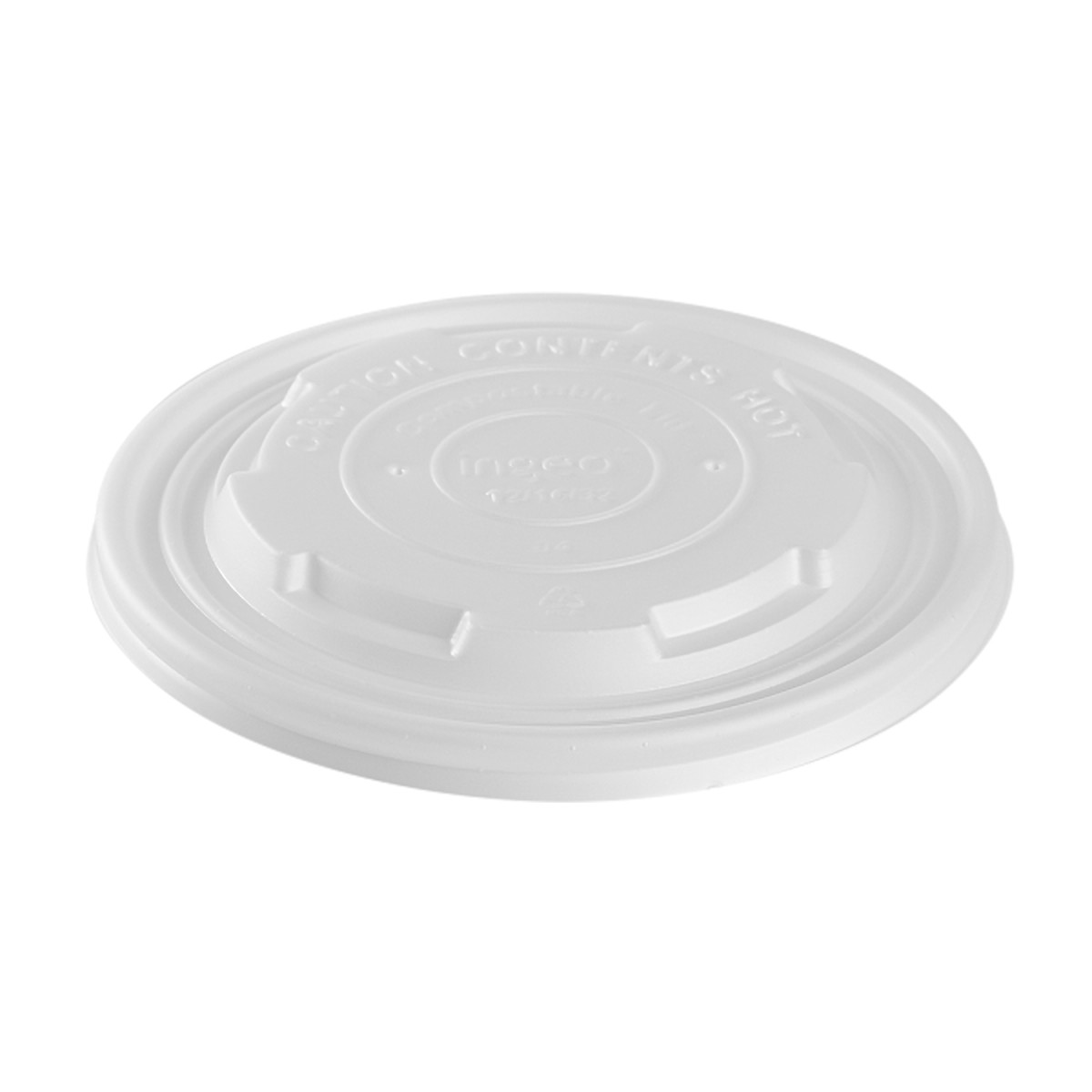 Karat Earth Lid Flat 114.6MM PLA For 12-16 OZ Cup 500/Case