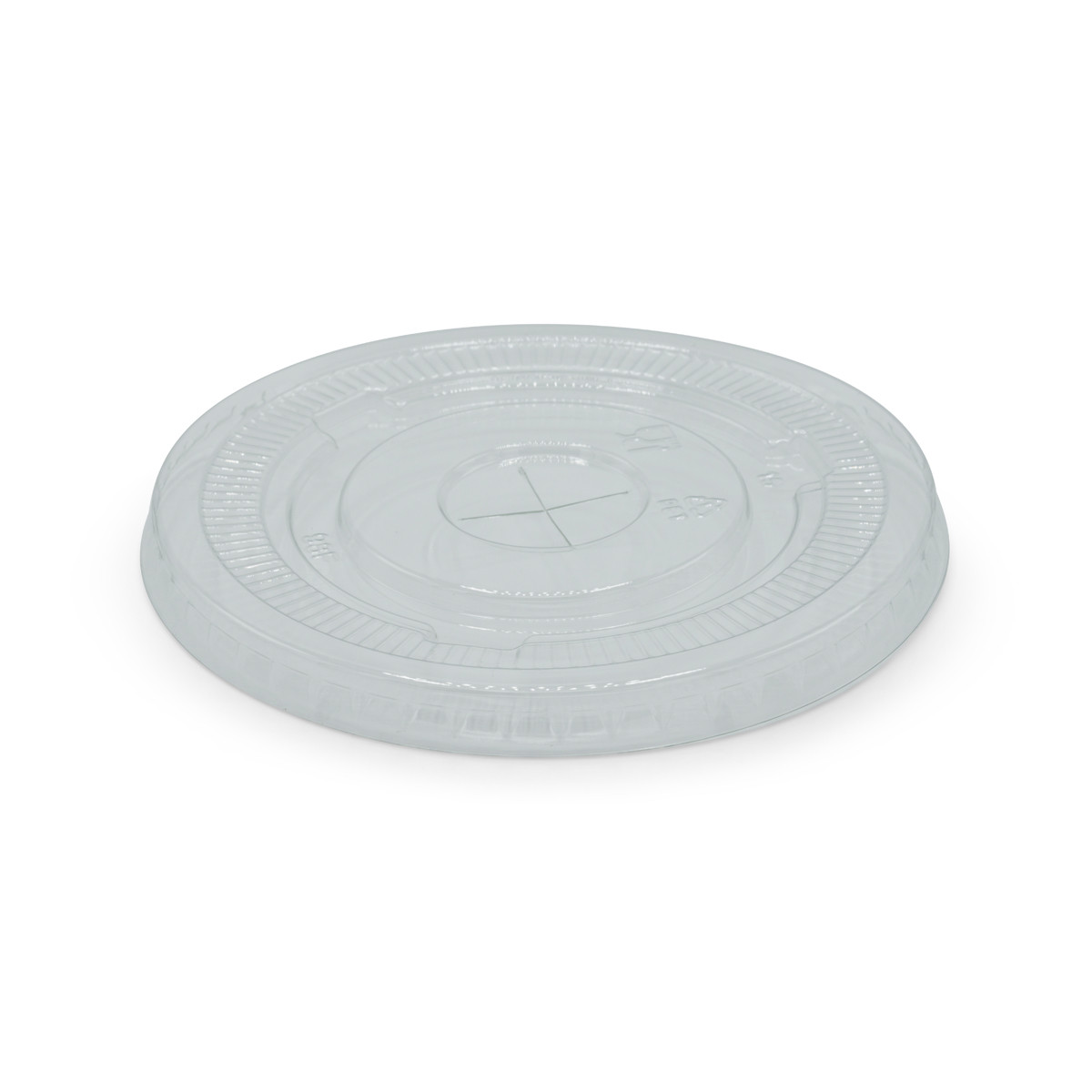 Victoria Bay Lid Flat 98MM Plastic For 12 OZ Squat-24 OZ Plastic Cold Cups Straw Slot 50 Count/Pack 20 Packs/Case
