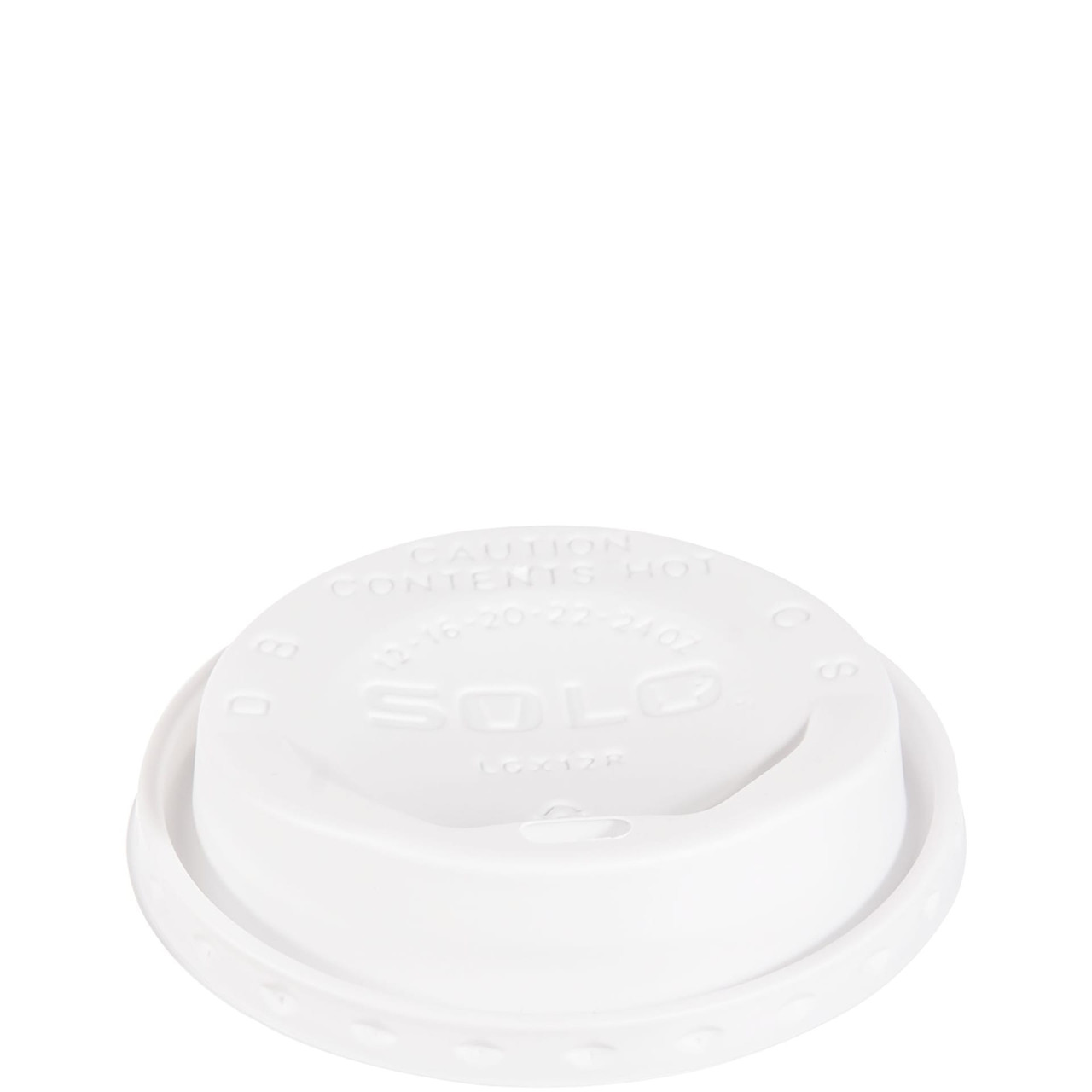 Dart® Trophy® Plus™ Lid Dome 3.53X0.9 IN HIPS White For 12-16-20-24 OZ Cup With Hole 125 Count/Pack 12 Packs/Case