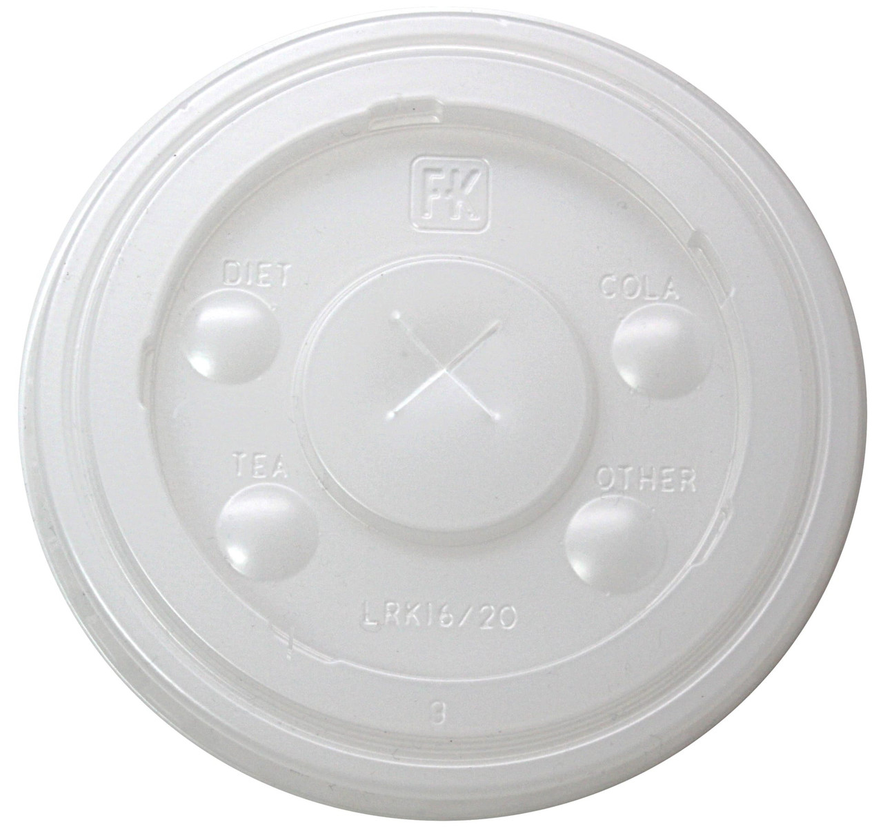 RK Lid 3.8X0.3 IN HIPS Translucent For 16 OZ Cold Cup 1000/Case