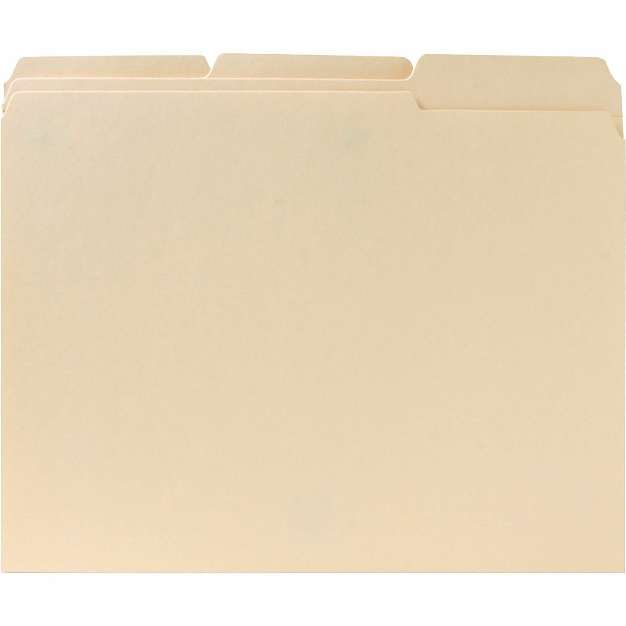 File Folder Manila 2PLY Heavyweight 1/3 Tab Cut Letter Assorted File Tab Position 100 Count/Box