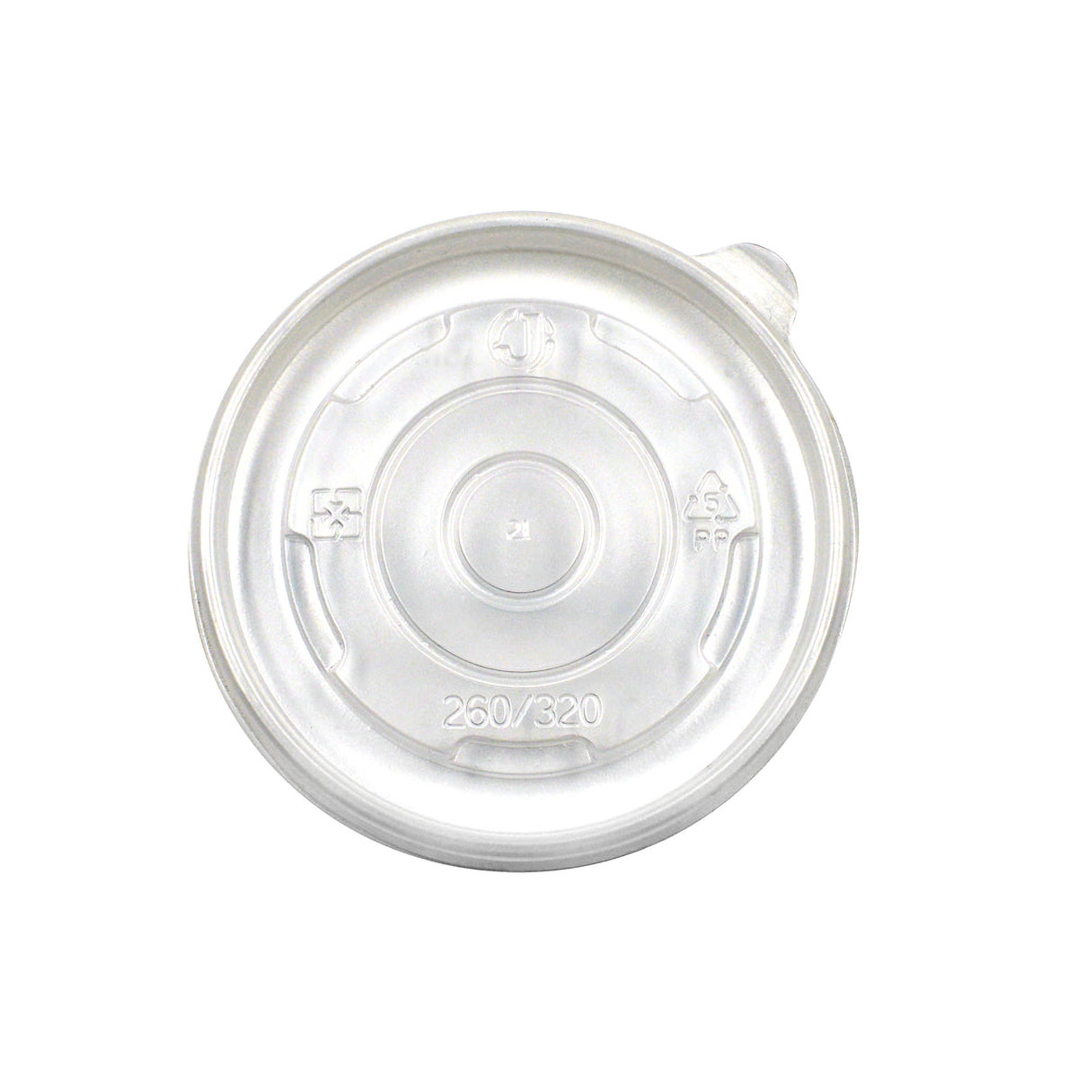 Lid PP Clear For 8 FLOZ Cup Vented 1000/Case