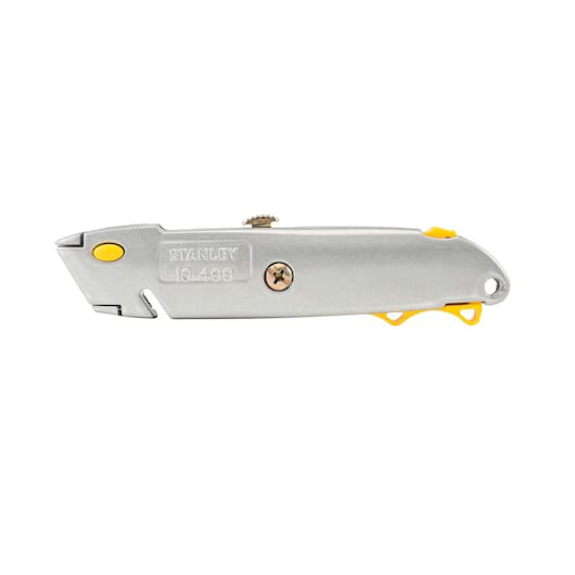 Utility Knife Gray Metal Quick Change Retractable 1/Each