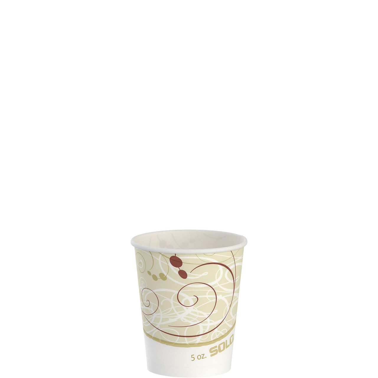 Solo® Cold Cup 5 OZ Wax Coated Paper Multicolor Symphony® Stock Print 100 Count/Pack 30 Packs/Case 3000 Count/Case