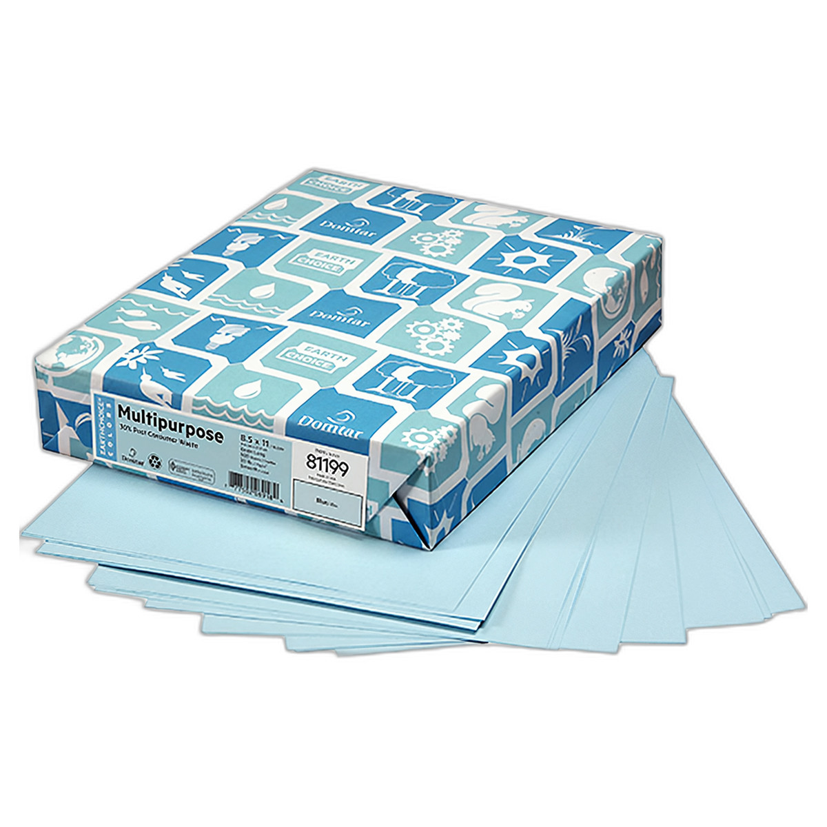 Earthchoice Copy Paper 8.5X11 IN Blue 500/Ream