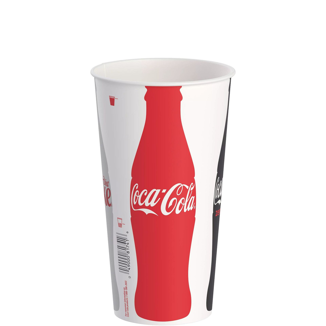 Solo® Cold Cup 32 OZ Double Sided Poly Paper (DSP) Multicolor Coca-Cola® Stock Print 40 Count/Pack 12 Packs/Case