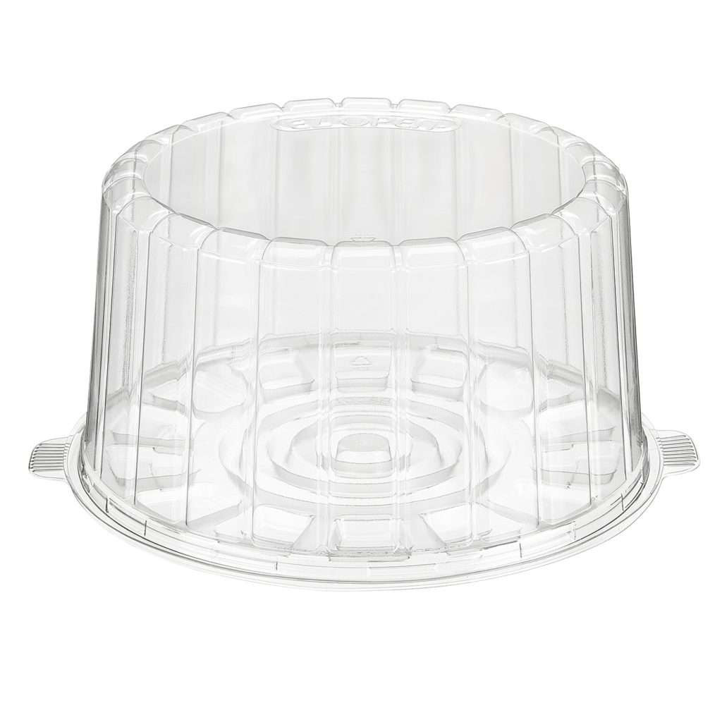 Essentials Cake Container & Lid Combo With Dome Lid 10.125X11.25X5.125 IN RPET Clear Round Double-Layer 100/Case
