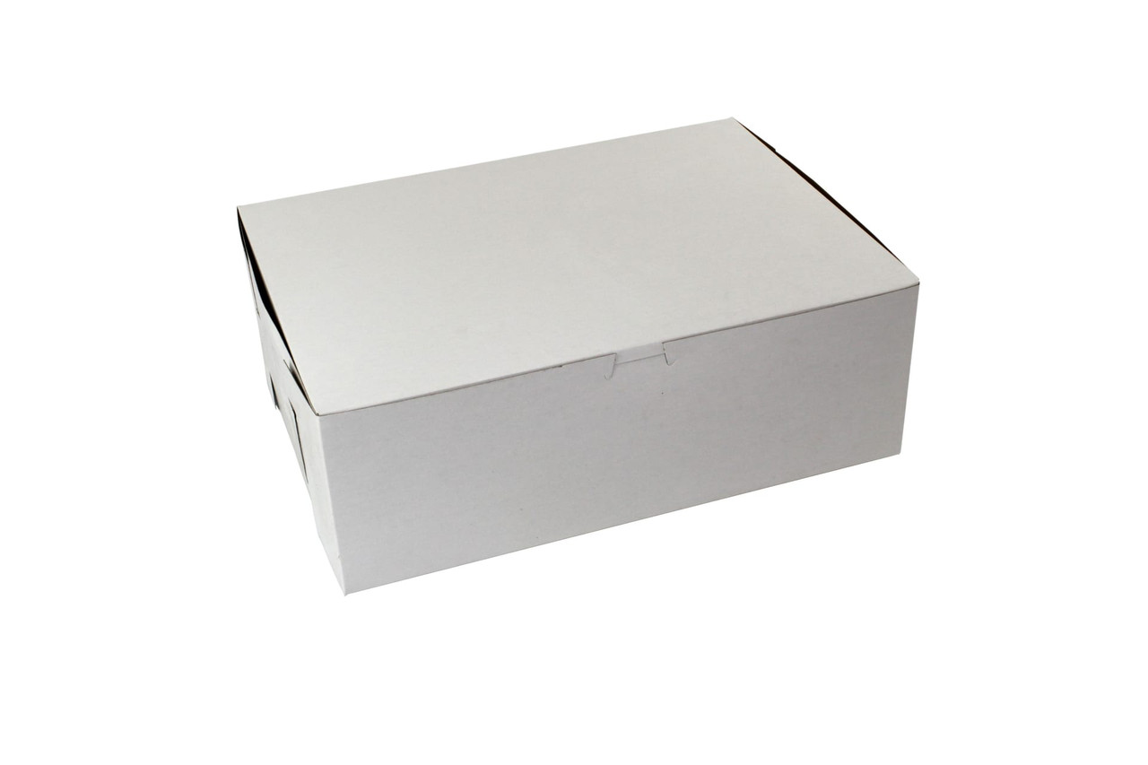 Bakery Box 14.5X10.5X5 IN Paperboard White Corner Lock 1-Piece 100/Bundle