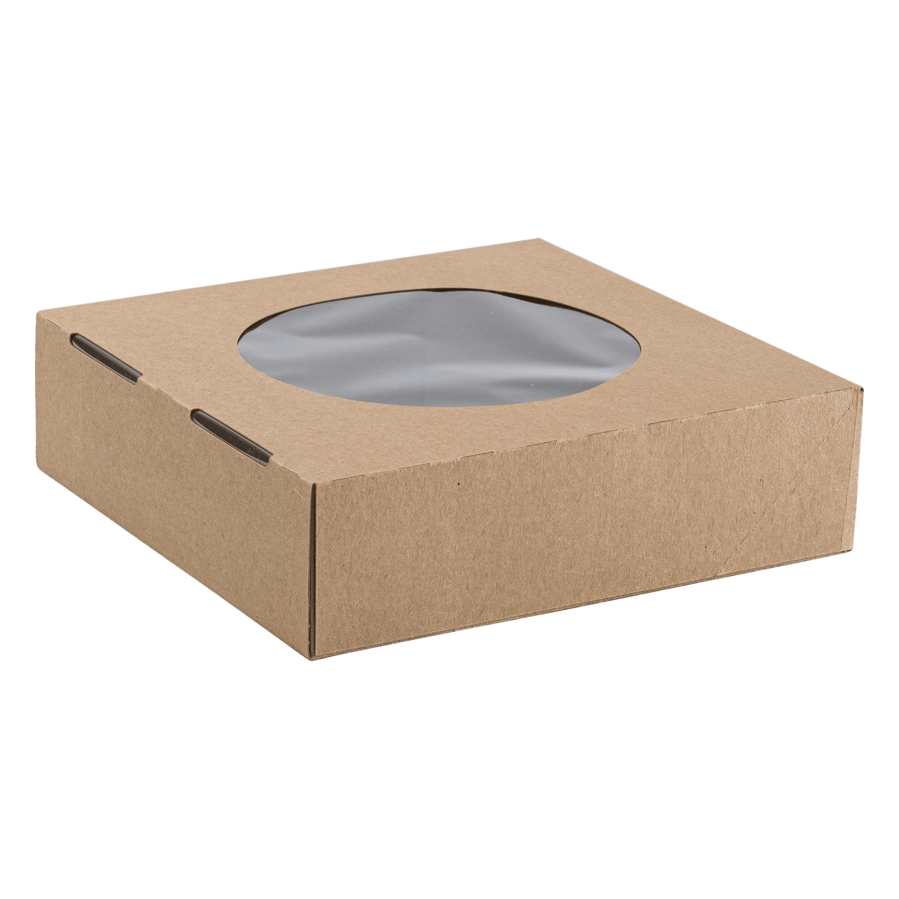 Pie Box 9X9X2.5 IN Kraft With Window 100/Case