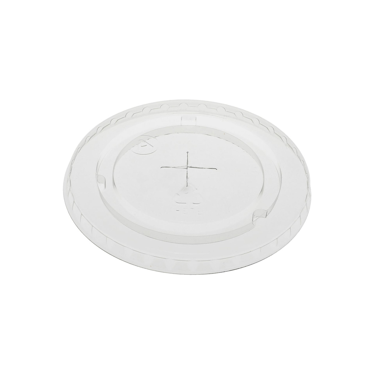 EarthChoice® Lid Flat 3.8X0.3 IN RPET Clear For 12-14 OZ Cold A Size Cup With Hole 1020/Case