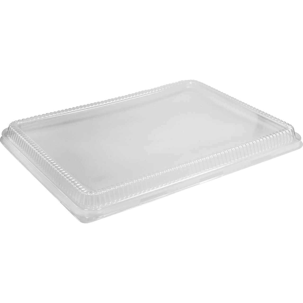 Lid Low Dome 1/2 Size 8.5X4.5X1.5 IN 1 Compartment Plastic Clear Rectangle For Cake Bakery Container Unhinged 100/Case