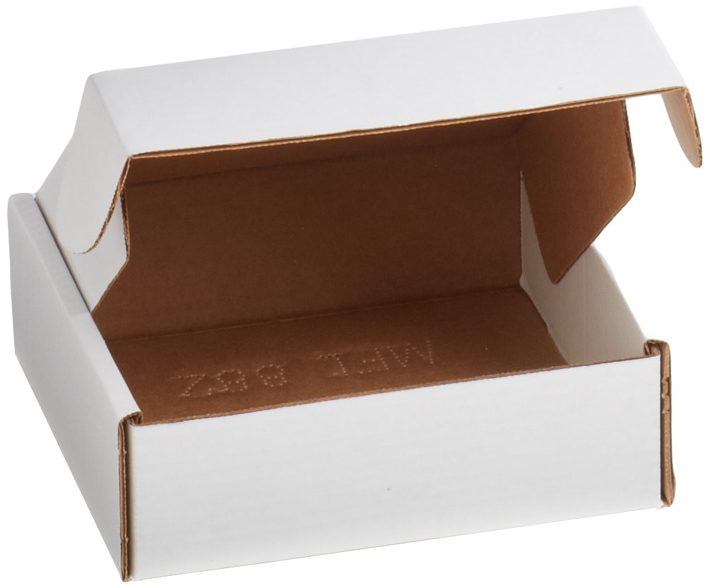 Literature Mailer 8X8X2.75 IN White Kraft Corrugated Cardboard Deluxe 50/Bundle
