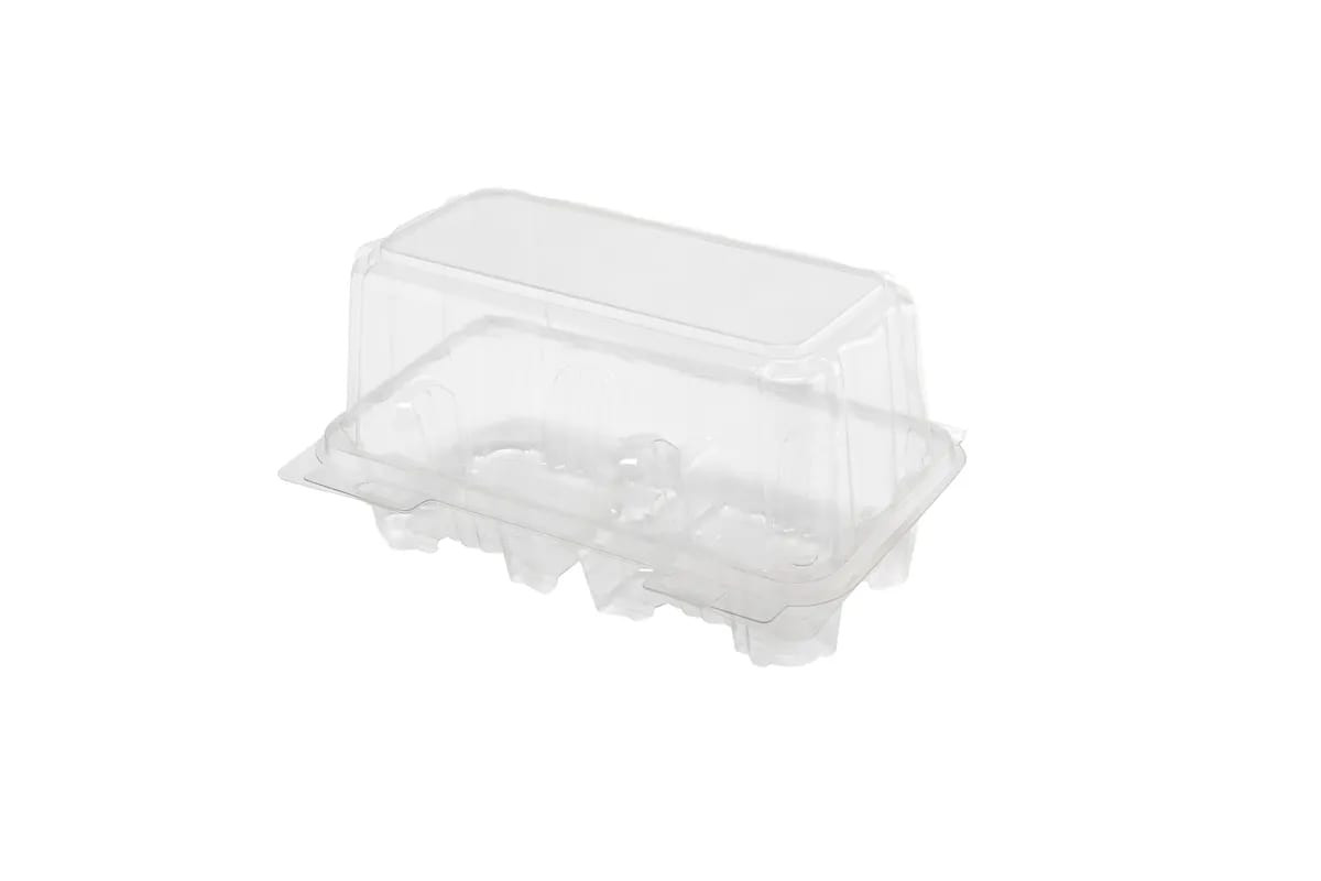 0232 Rpet 2 Ct Large Cupcake X-Tall (4.5 In) Hinged Cont